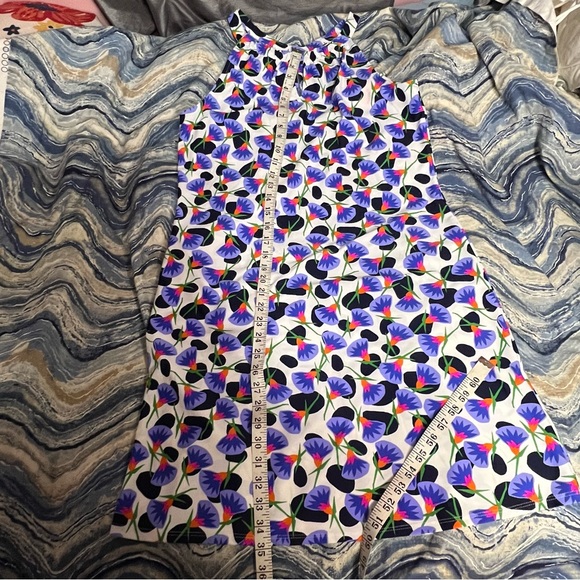 Jude Connally Lisa Tank Dress In Dancing Lillies Navy Large NWT - Picture 10 of 10